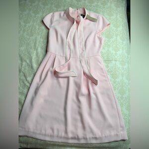 New with tags J. Crew Tie-neck Dress In 365 Crepe, Size 10P Pink
